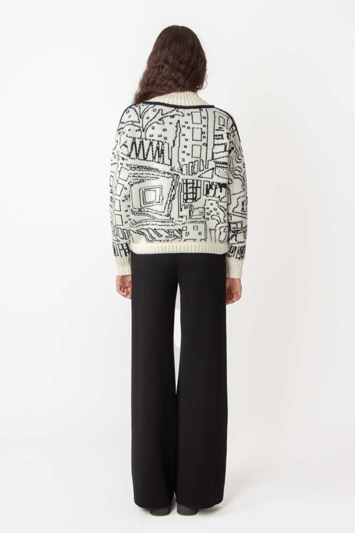 Bomber Jacket, Favela Pattern in Off White 242611 by IVKO