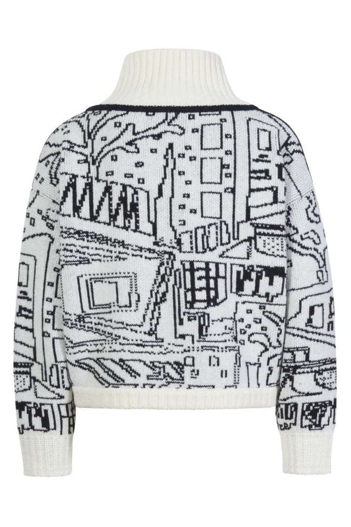 Bomber Jacket, Favela Pattern in Off White 242611 by IVKO