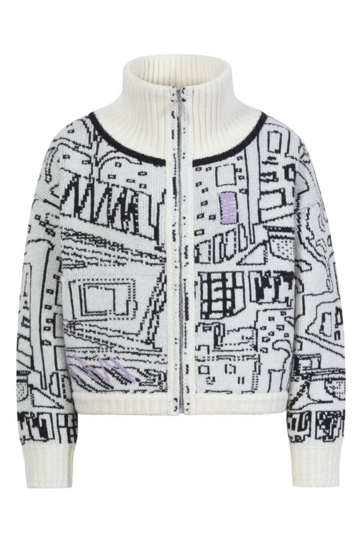 Bomber Jacket, Favela Pattern in Off White 242611 by IVKO