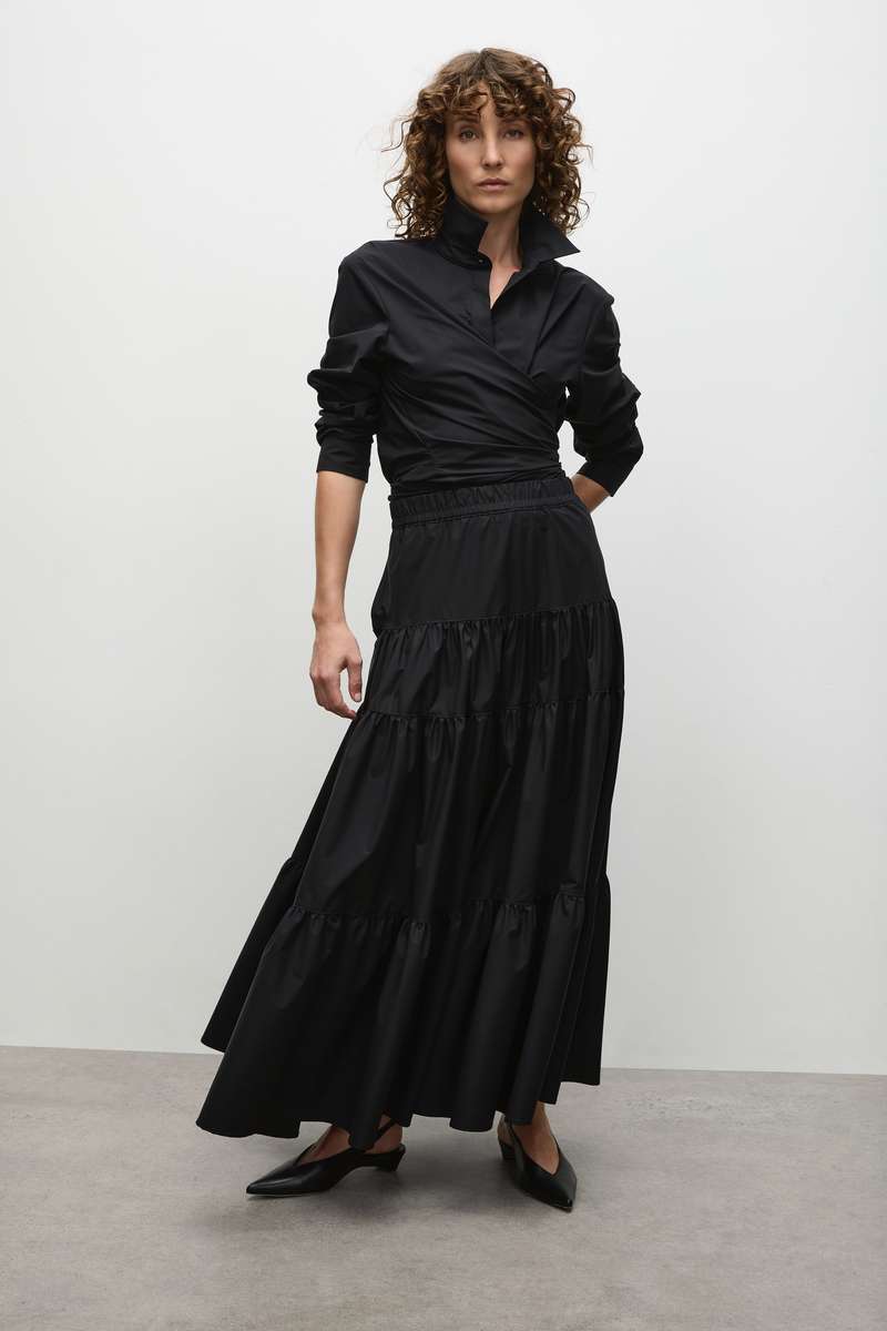 Pre Order Botanica Skirt in Black F607 5758 by MELA PURDIE