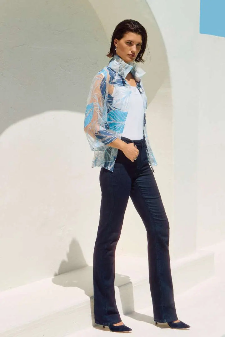 Classic Bootcut Joseph Ribkoff Featherweave Denim – lightweight stretch jeans in classic dark wash