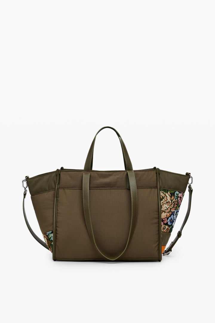 Camo Patch Guimar Bag in Dark Kaki 24WAXA29 by Desigual