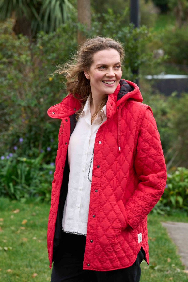 Wellington Jacket in Ruby Red by Charlie Jane