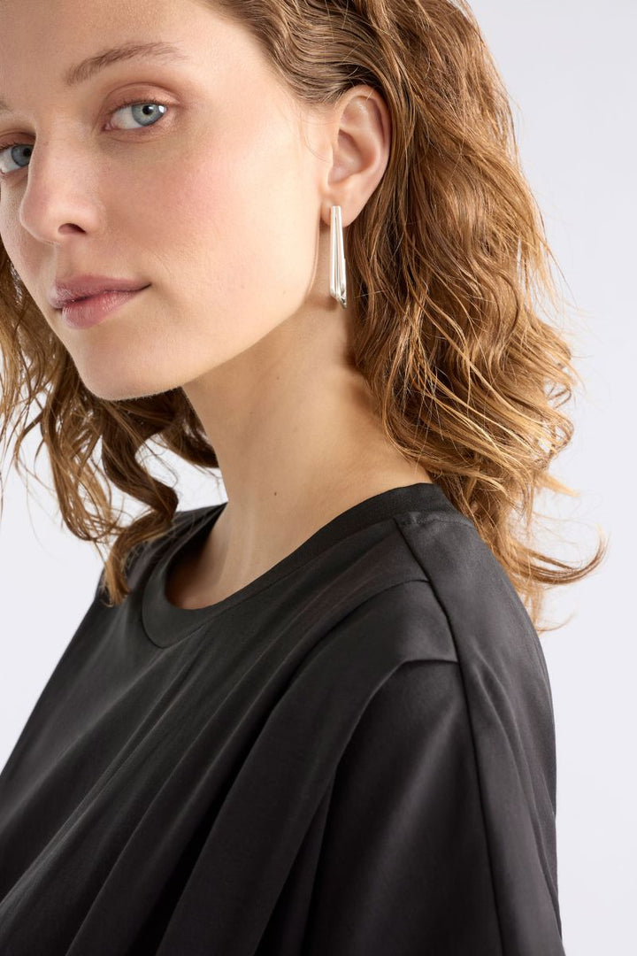 ELK Etienne T-Shirt Dress in Burnt Chocolate by Elk the Label in 10 / Chocolate