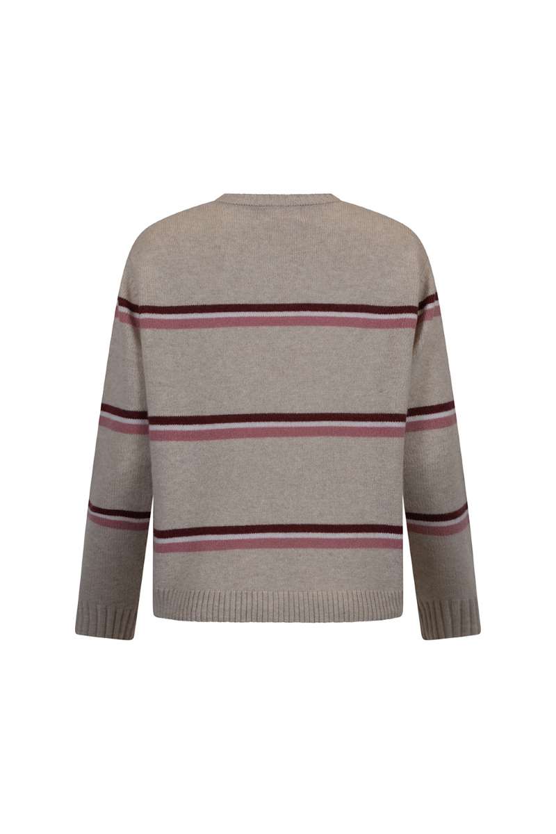 Compass Stripe Sweater in Oatmeal MSK2527S by Madly Sweetly