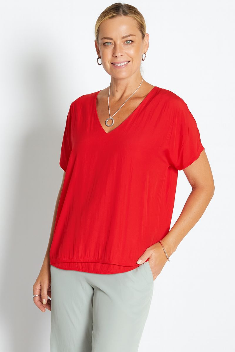Dolly Reversible Tee by Philosophy in Red