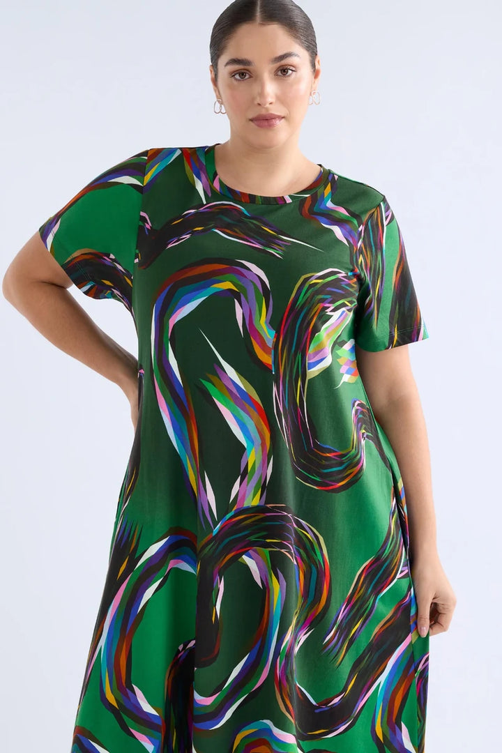 ELK Sigel T-shirt Dress A1802M Facet Print original product image 1
