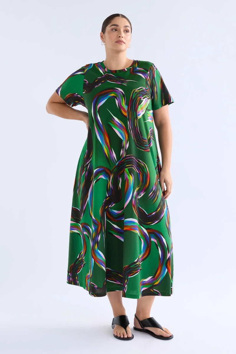 ELK Sigel T-shirt Dress A1802M Facet Print original product image 2