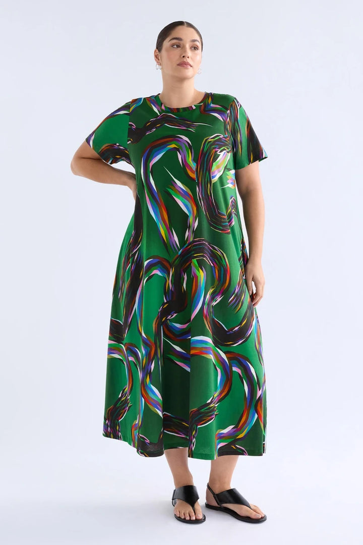ELK Sigel T-shirt Dress A1802M Facet Print original product image 2