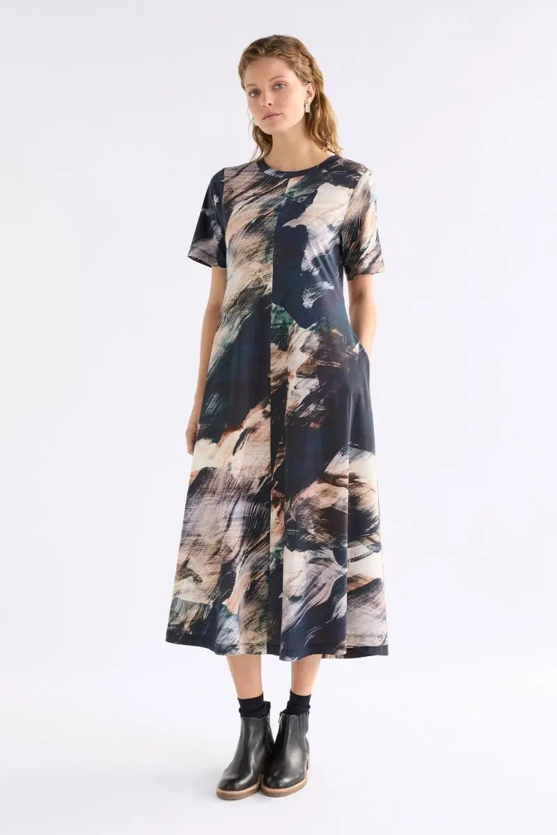Dega T-Shirt Dress in Holte Print by ELK the Label