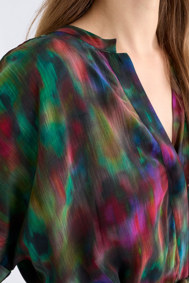 ELK Malo Dress side view showing print detail A1606