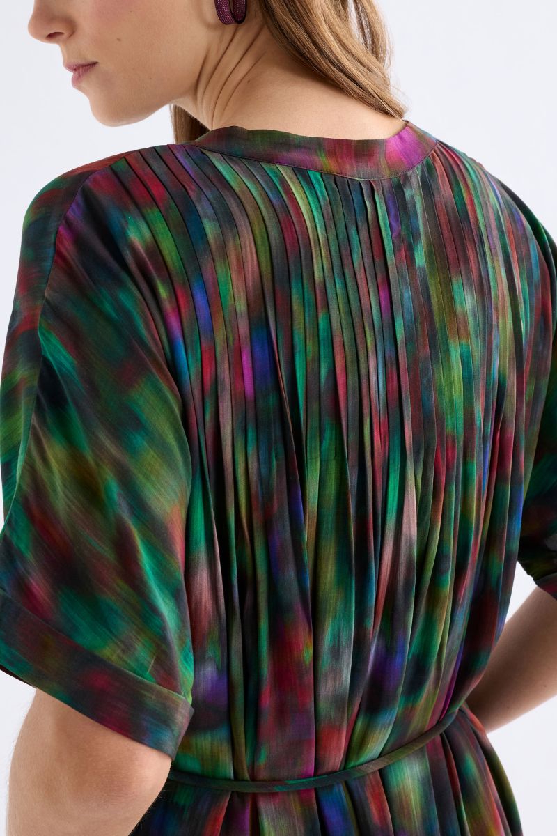 Jord print fabric detail ECOVERO viscose ELK dress A1606