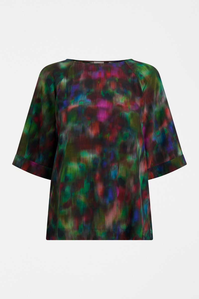 Jord print fabric detail ECOVERO viscose ELK top A1607