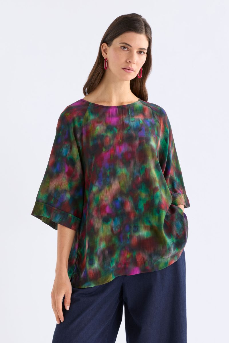 ELK Geden Top Jord print front view A line shape A1607