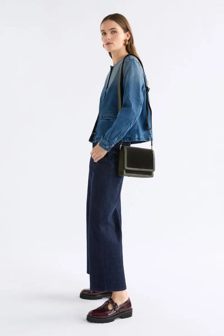 Vel Crossbody Bag in Dark Olive by ELK the Label style LO250 side