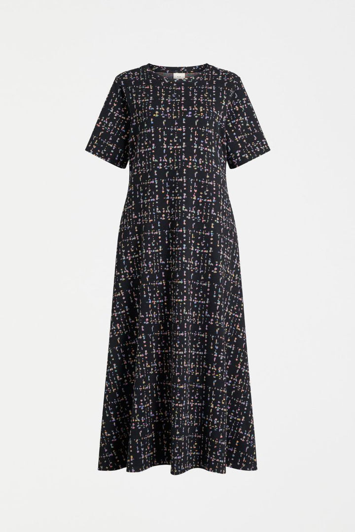  Mohr Long Dress in Black Fleck by ELK the Label closeup