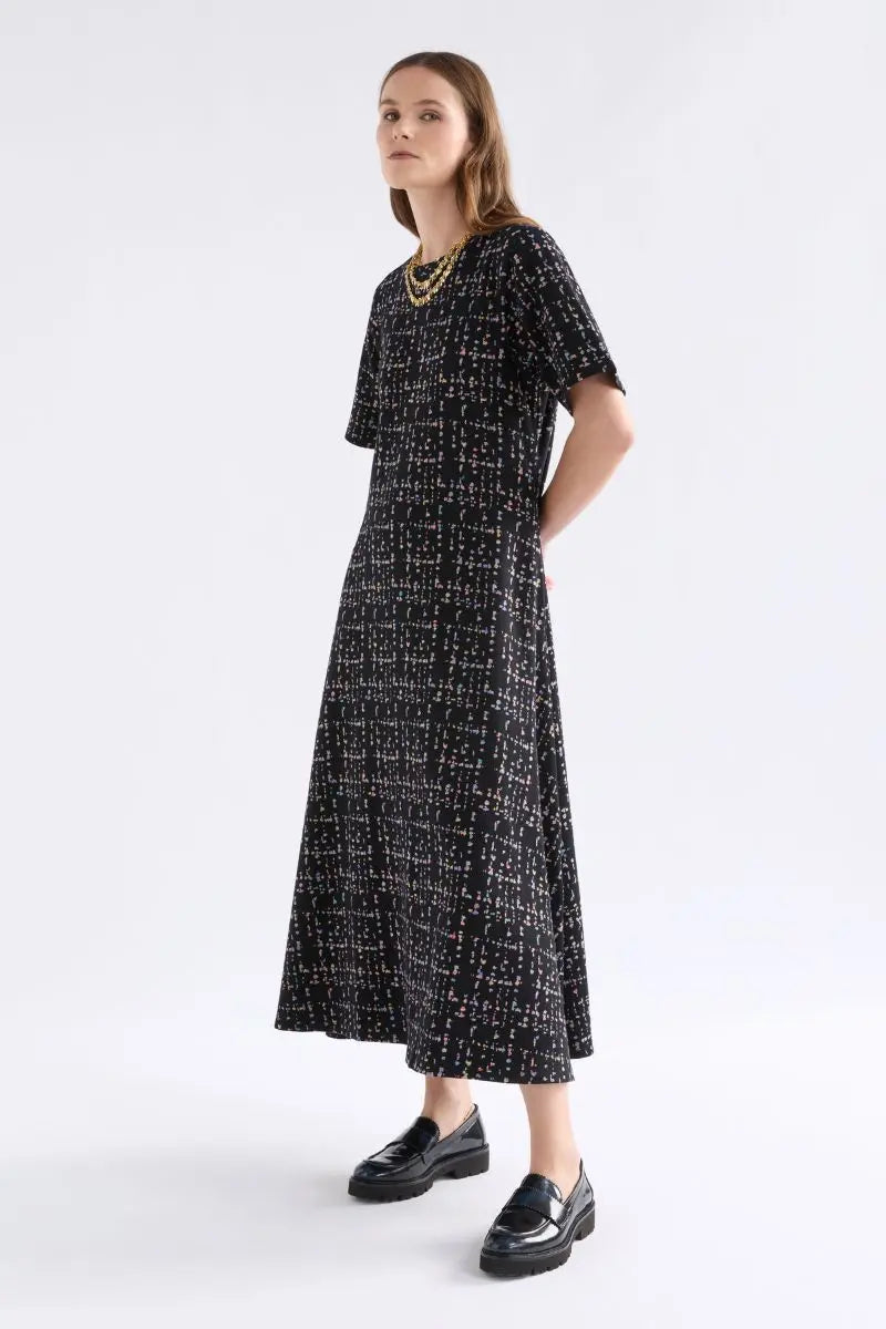 Mohr Long Dress in Black Fleck by ELK the Label