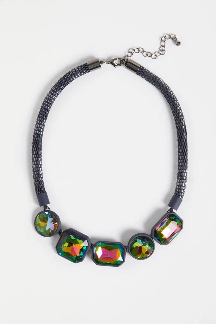 Jule Choker Necklace in Iridescent Green by ELK the Label style N0278 front