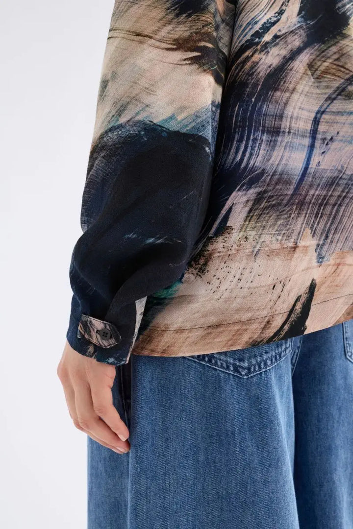 Woman wearing Sofi Top by ELK the Label side