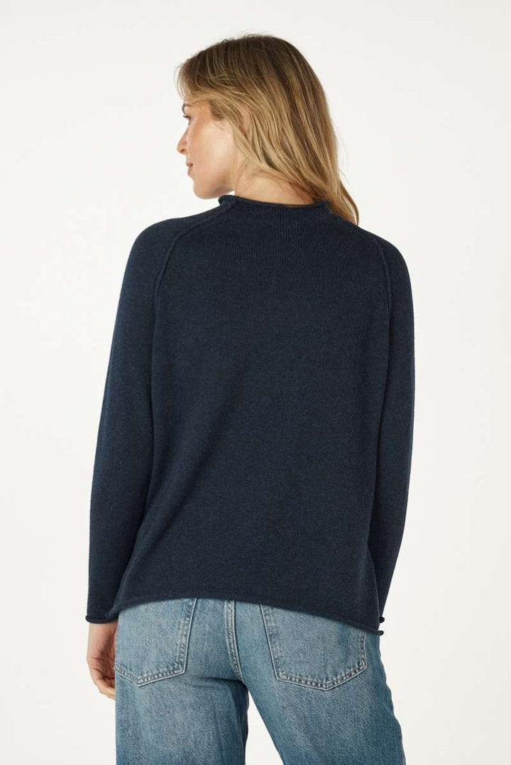 Essential Funnel Neck in Denim ZP7145 by Zaket & Plover