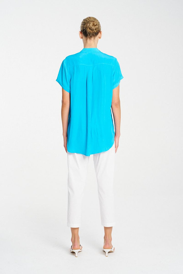 Soft Stand Shirt in Cerulean by Mela Purdie in 8 / Light Blue