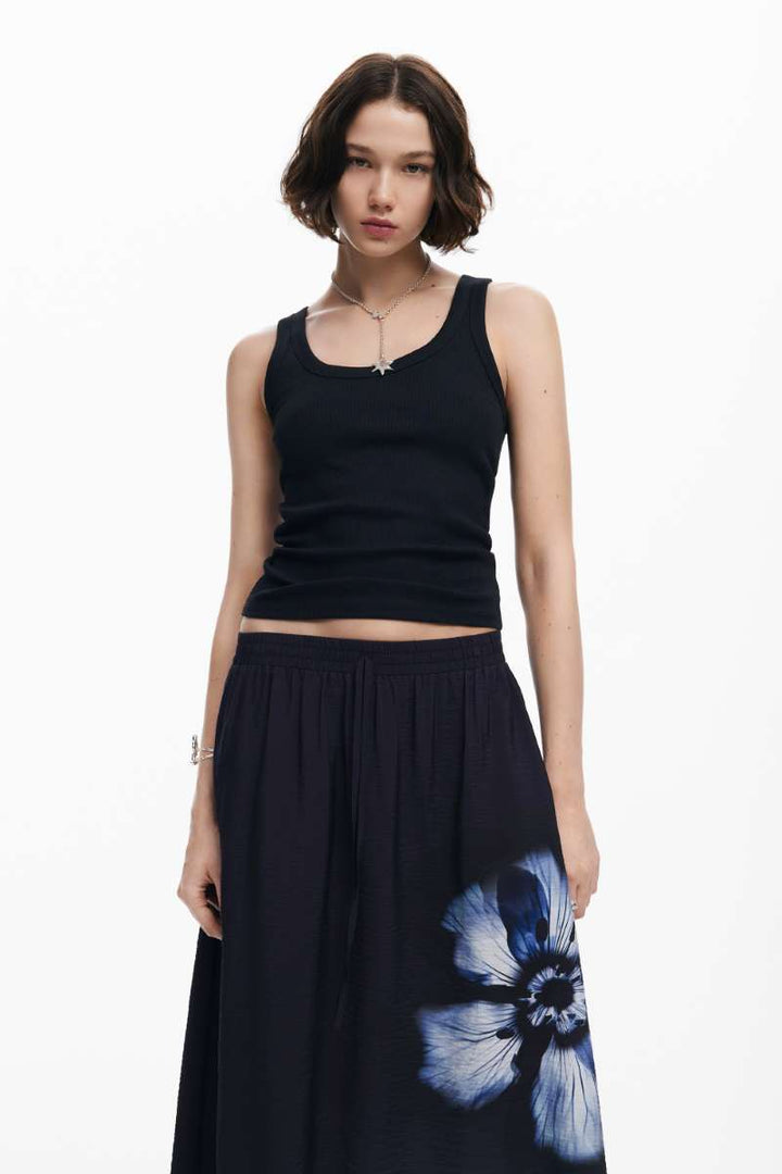 Fal Shantou Skirt in Black 24WWFW26 by Desigual