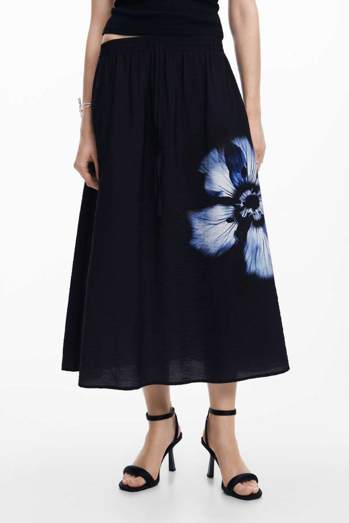Fal Shantou Skirt in Black 24WWFW26 by Desigual