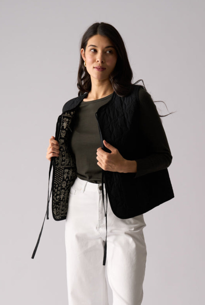 Bows Well Vest in Black By Foil