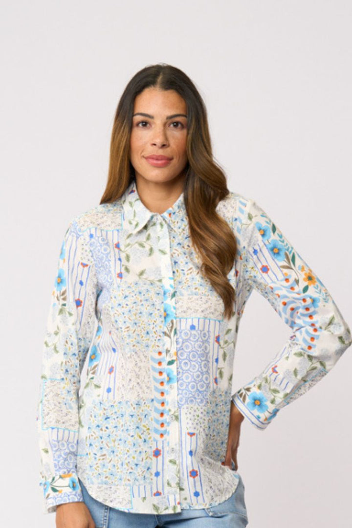 Foil All Class Shirt in Flower Patch front view FO7428