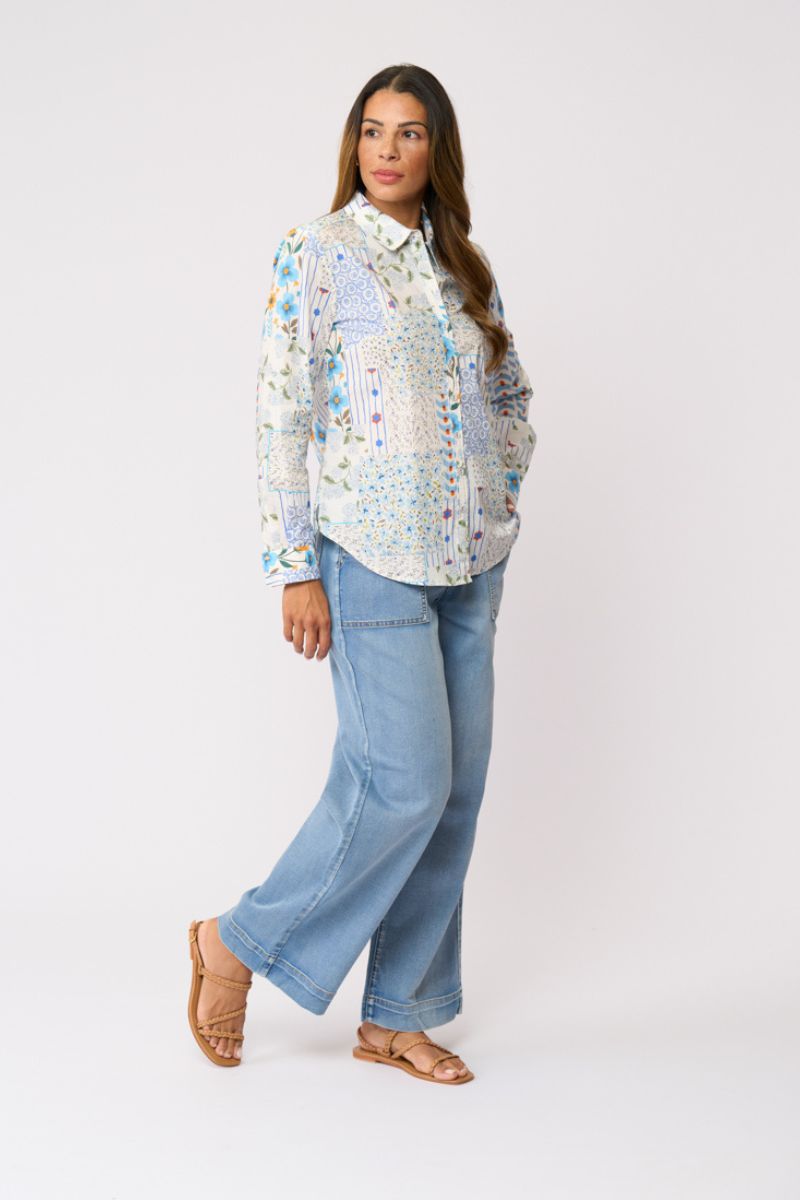 Foil All Class Shirt Flower Patch side view showing shirt length FO7428