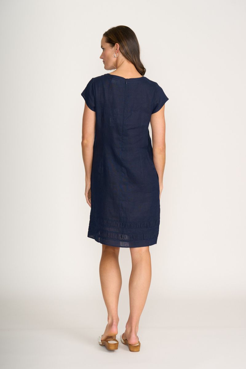 Foil Crowd Pleaser Dress Eclipse back view relaxed fit