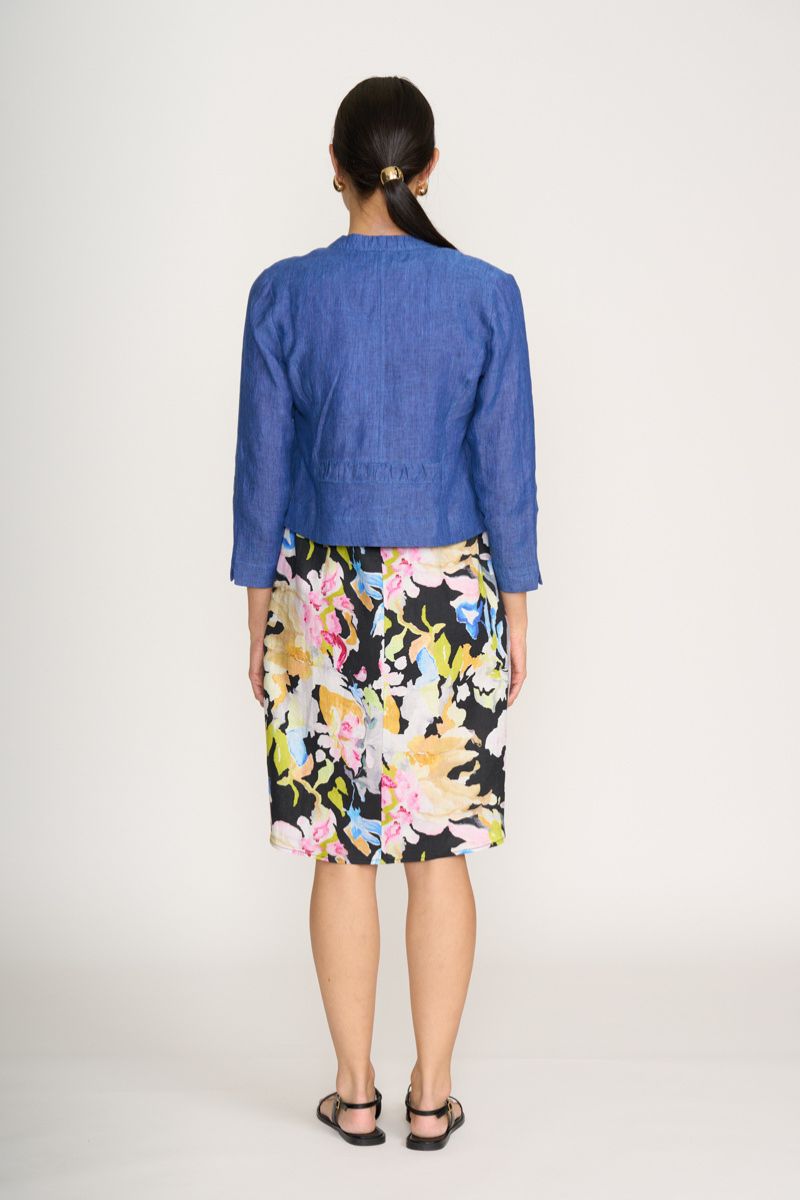 Foil Gather Together Jacket Capri back view showing gathered waist detail