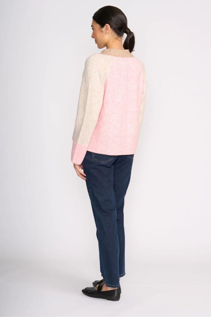 Woman wearing Plush Love Cardi by FOIL style FO8476 back