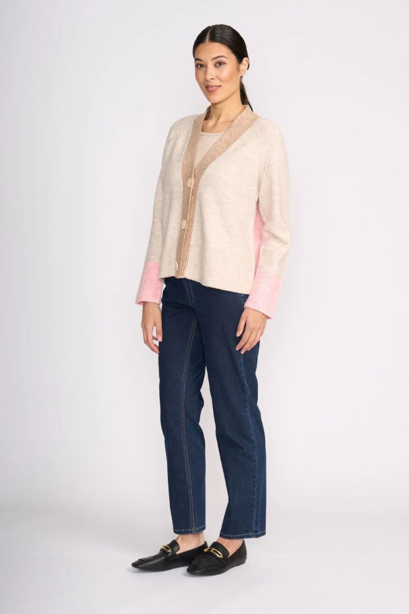 Woman wearing Plush Love Cardi by FOIL style FO8476 styled
