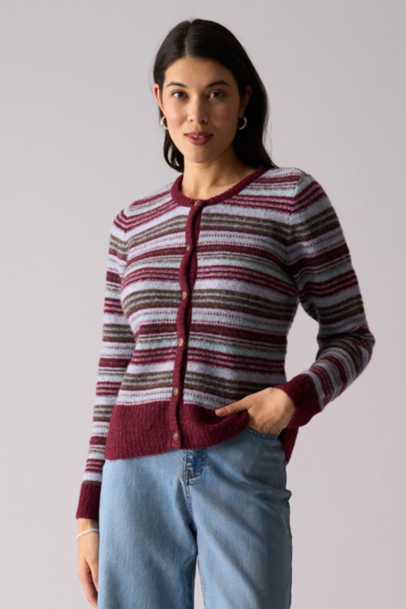Isle Be Back Cardi in Multi Stripe by Foil