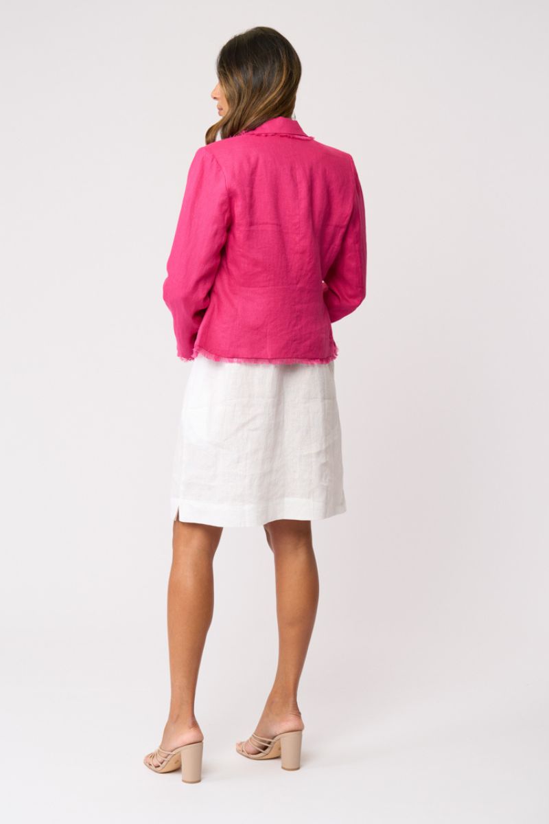 Foil Blazing The Saddles Jacket in Deep Pink back view FO8700