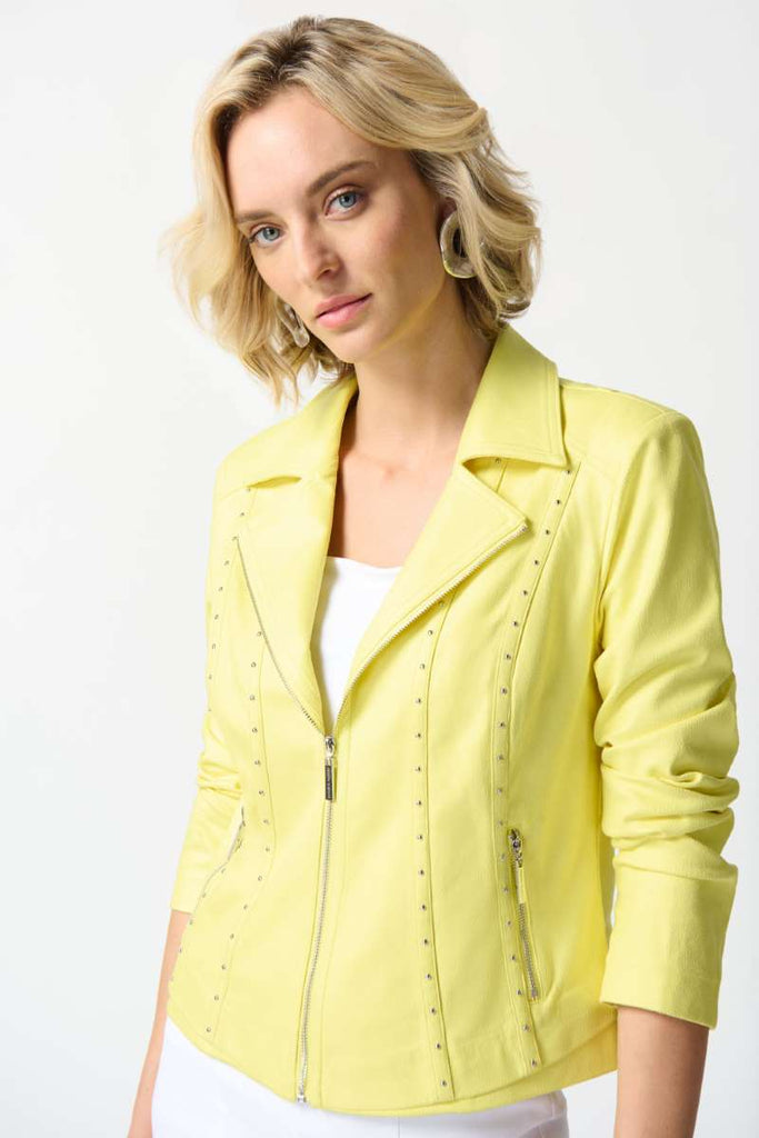 foiled-suede-fitted-jacket-in-yellow-joseph-ribkoff-front-view_1200x