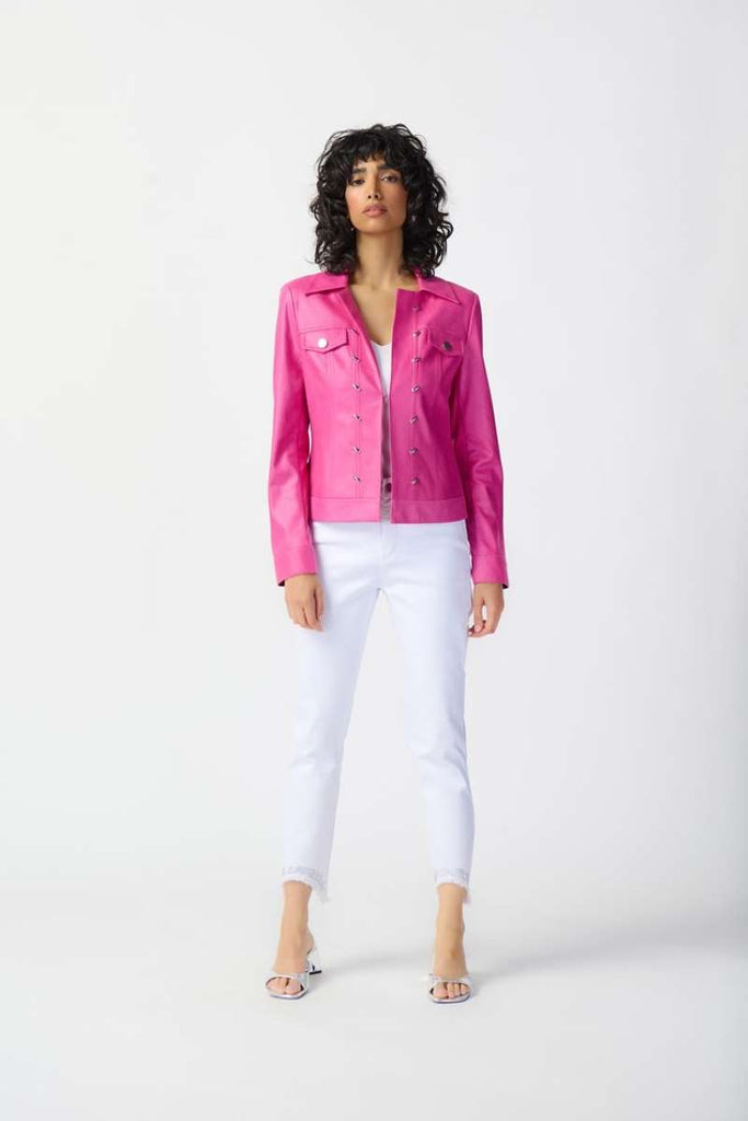foiled-suede-jacket-with-metal-trims-in-bright-pink-joseph-ribkoff-front-view_1200x