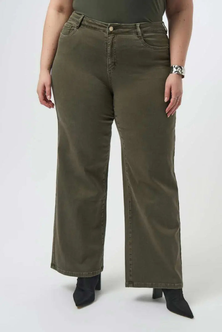 Goldie Classic Wide-Leg Stretch Featherweave Denim Jeans 253950 by Joseph Ribkoff