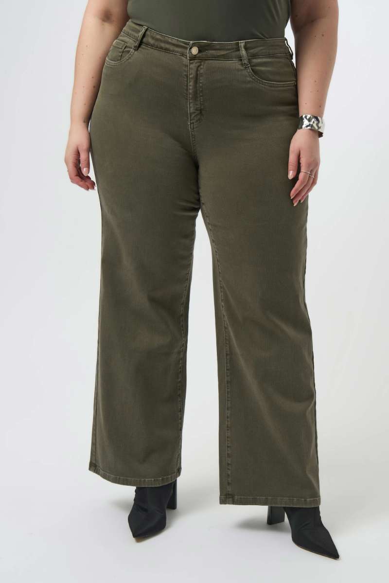 Goldie Classic Wide-Leg Stretch Denim Jeans 253950 by Joseph Ribkoff