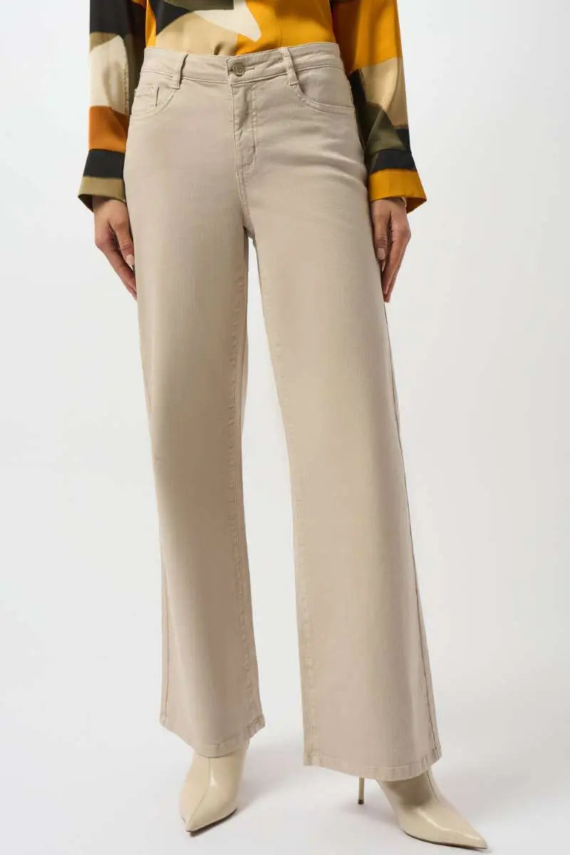 Goldie Classic Wide-Leg Stretch Featherweave Denim Jeans 253950 by Joseph Ribkoff