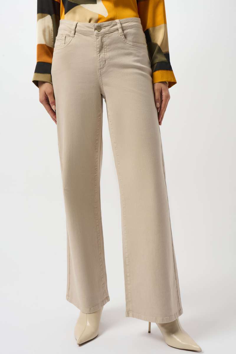 Goldie Classic Wide-Leg Stretch Denim Jeans 253950 by Joseph Ribkoff
