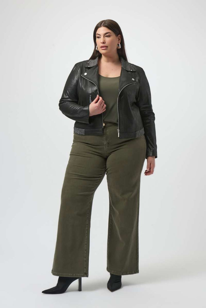 Goldie Classic Wide-Leg Stretch Denim Jeans 253950 by Joseph Ribkoff