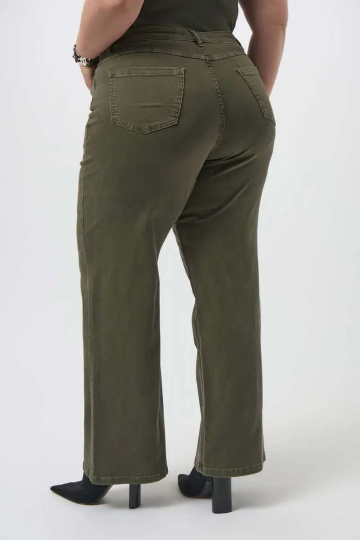 Goldie Classic Wide-Leg Stretch Featherweave Denim Jeans 253950 by Joseph Ribkoff