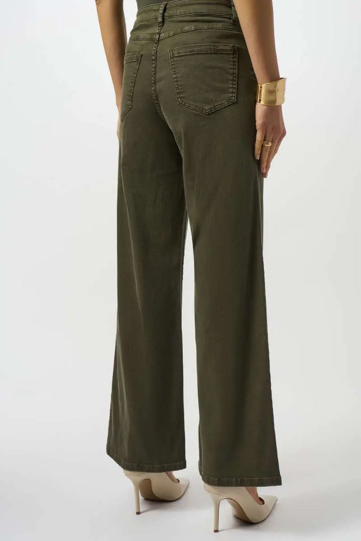 Goldie Classic Wide-Leg Stretch Featherweave Denim Jeans 253950 by Joseph Ribkoff