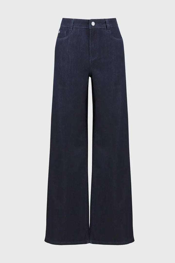 Goldie Classic Wide-Leg Stretch Jeans Featherweave Denim Jeans in 251968 by Joseph Ribkoff