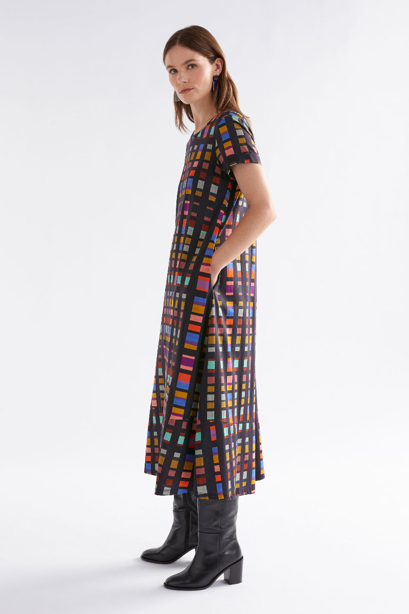 Haki Dress in Tessela Print A1204 by ELK