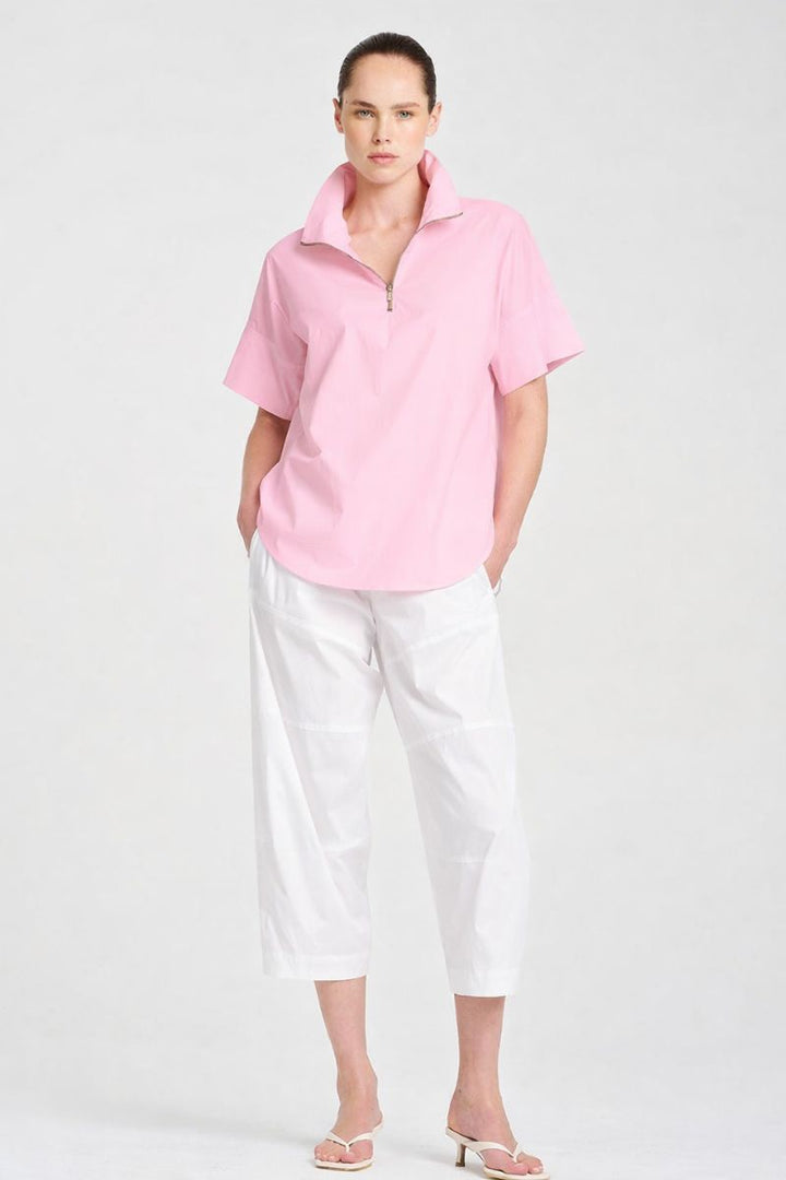 Half Zip Shirt in Rosebud by Mela Purdie in 8 / rosebud