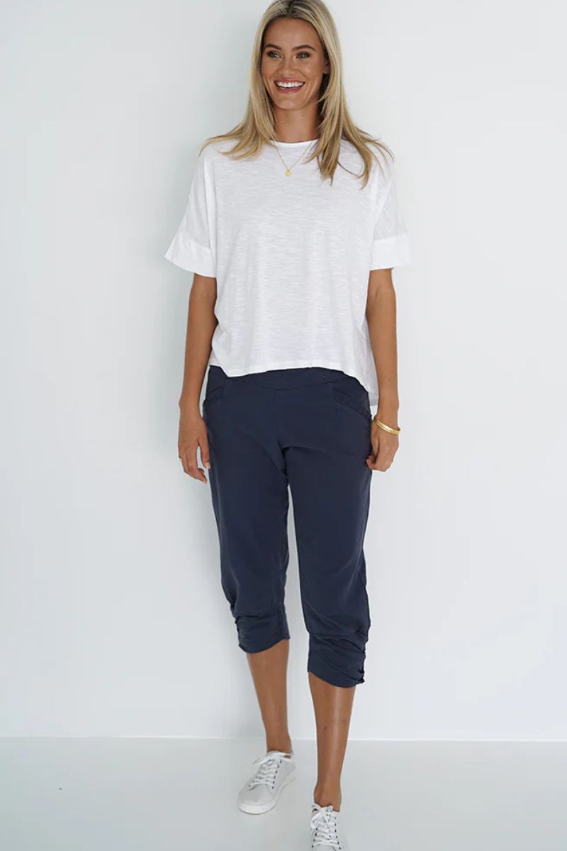 Castaway Pant in Navy by Humidity Lifestyle