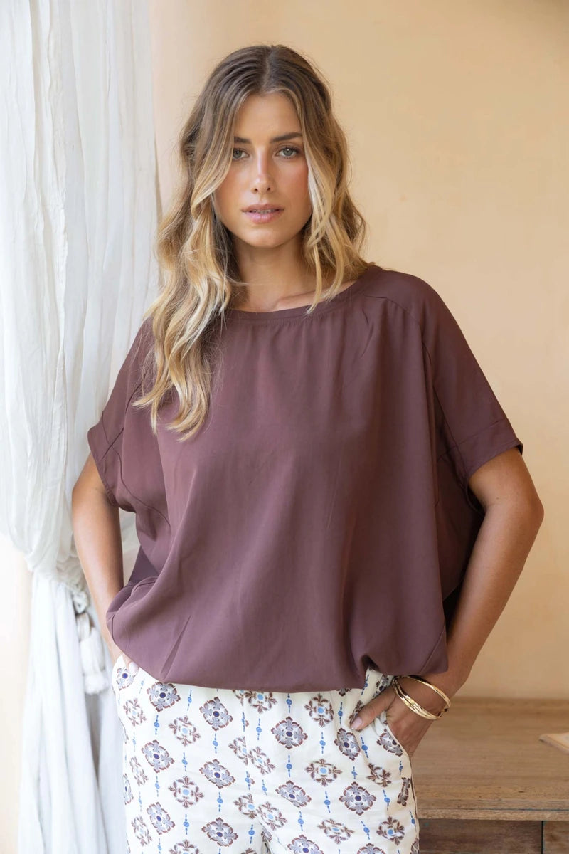 Humidity Lifestyle Lush Top – Cacao HS26212
